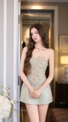 Đầm Cup Kết Châu Kèm Charm