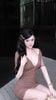 Đầm Thun Lưới Yếm Nút Vàng