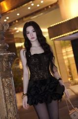 Đầm Cup Tùng Bí Đính Nơ