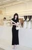 Đầm Thun Viền Bèo Tay Con