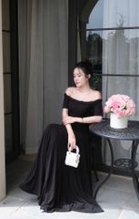 Đầm Len Xoắn Bẹt Vai