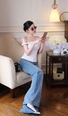 Áo Thun Bẹt Vai Xoắn