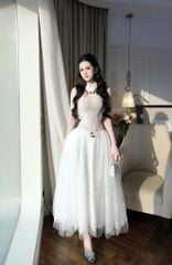 Đầm Lưới Cột Yếm Kèm Charm
