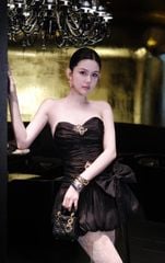 Đầm Voan Kèm Charm Đính Nơ