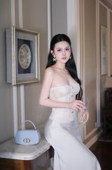 Set Áo Cúp Ren Phối Cv Lụa