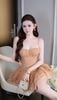 Đầm Lưới Chấm Bi Xòe Tầng