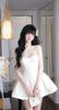 Đầm Yếm Lưới Nền Hoa