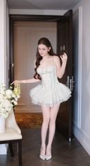Đầm Lưới Xòe Tầng 5M