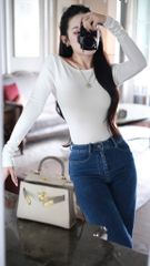Bodysuit Thun Trơn TD Hở Lưng