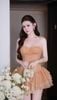 Đầm Lưới Chấm Bi Xòe Tầng