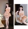 Đầm Lưới Chấm Bi Xòe Tầng