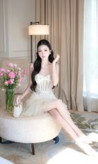 Đầm Lưới Ren Kết Nơ