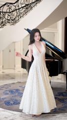 Đầm Ren Cổ V Sn