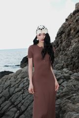 Đầm Thun Viền Bèo Tay Con