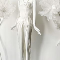 Đầm Nhung Cúp Xẻ