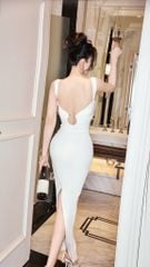 Đầm Khoen Tròn Xẻ Sau