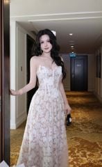 Đầm Ren Cup Nền Hoa