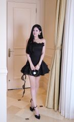 Đầm Ống Voan Bèo Đính Bông