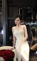 Đầm Ren Lưới Cúp Ngực 1 Vai