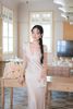 Đầm Lụa Suông Cổ V