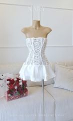 Đầm Lưới Đan Dây Phối Lụa