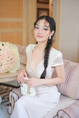Đầm Lụa Suông Cổ V