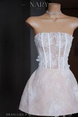 Đầm Cup Kết Bông Đính Đá