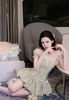 Đầm Caro Bẹt Vai Viền Xô