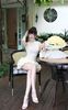 Đầm Ren Hở Lưng Tùng Bí