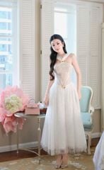 Đầm Lưới Cột Yếm Kèm Charm