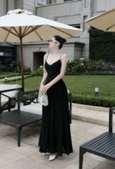 Maxi Cổ Tim 2S Trơn