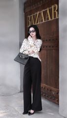 Quần Tây Lưng Cao Ống Rộng