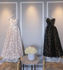 Đầm Ren Cup Nền Hoa