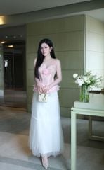 Áo Ren Phối Voan Đính Hoa