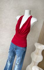 Áo Thun Cổ Đổ Hở Lưng