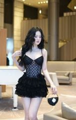 Đầm Ren Tầng Họa Tiết