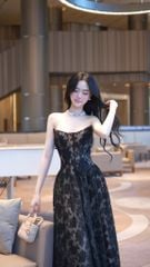 Đầm Ren Cup Nền Hoa