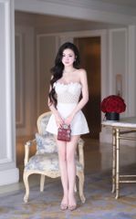 Đầm Ống Xòe Viền Bông