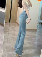Quần Jean Ống Bass Tua Rua
