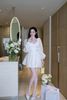 Đầm Xòe Thêu Hoa TD Cột Yếm