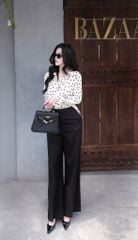 Quần Tây Lưng Cao Ống Rộng