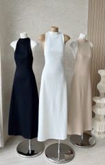 Đầm Thun Xoắn Hở Lưng