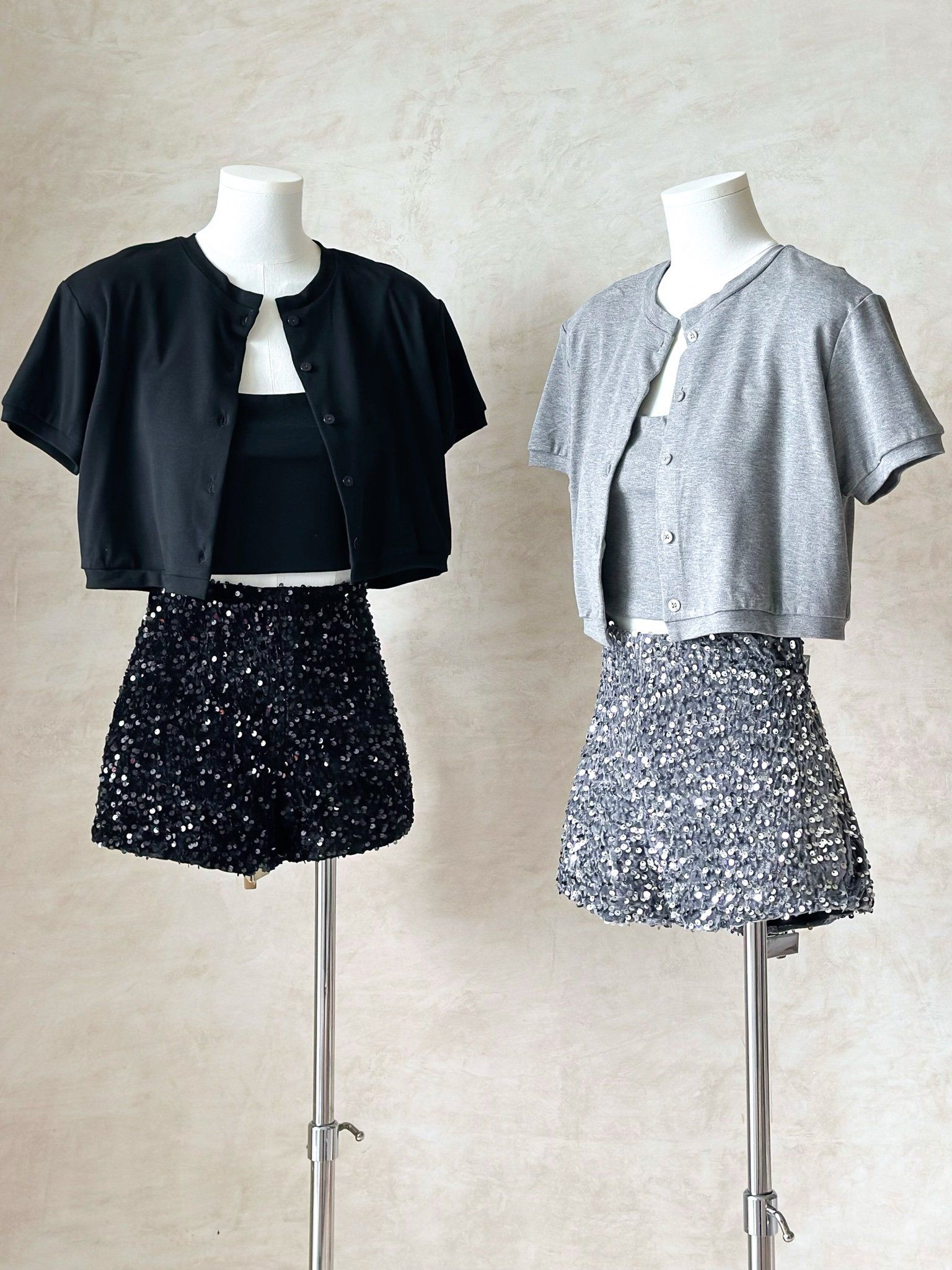 Set Áo Croptop + Quần Kim Sa
