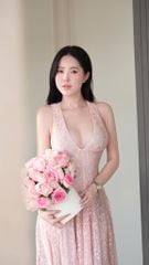 Đầm Ren Cổ V Sn
