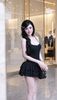 Đầm Chấm Bi Tầng Viền Màu