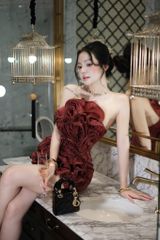 Đầm Voan Hoa Lượn Sóng