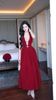 Đầm Nhung Yếm Kèm Nơ