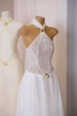 Đầm Lưới Cột Yếm Kèm Charm