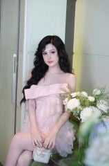 Đầm Tầng Xéo Đính Nơ