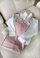 Đầm Thun Phối Ren Kèm SM